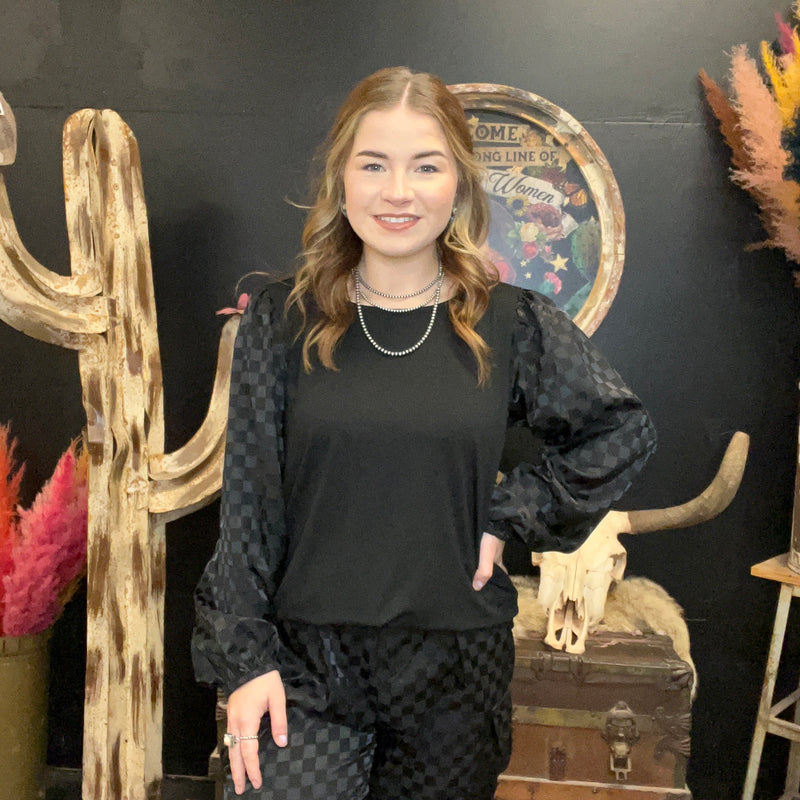 Black Friday Night Top Long Bubble Sleeve Top4