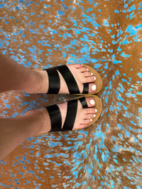 Black Just a Fling Corky Flip Flop2