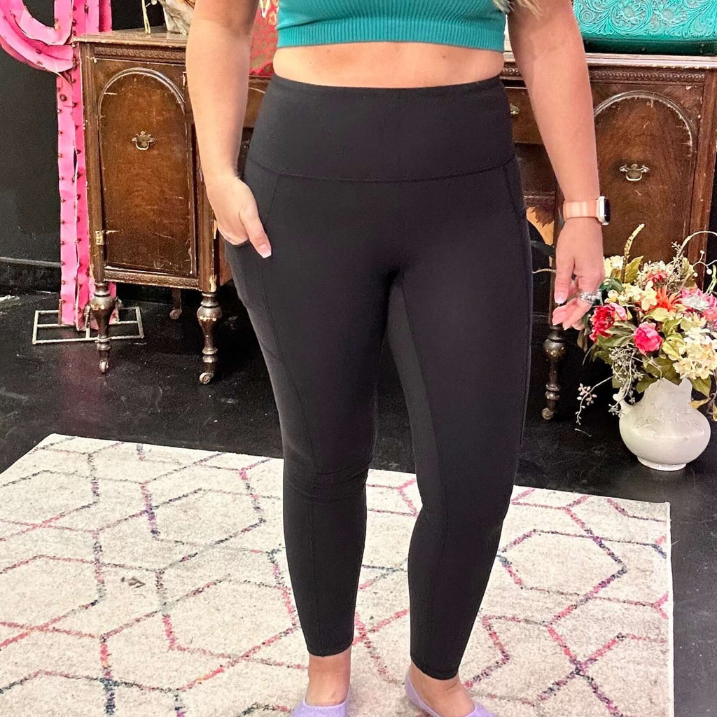 Black Mono B Leggings w/Pockets1