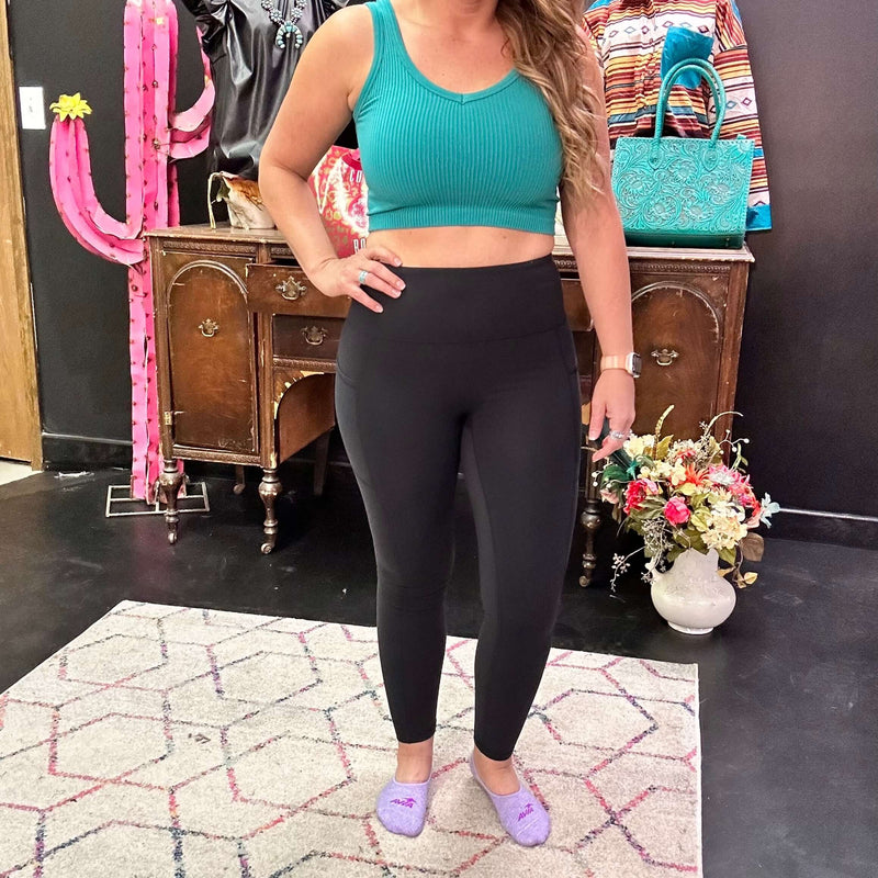 Black Mono B Leggings w/Pockets77