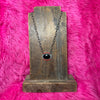 Black Onyx with Red Coral Genuine Necklace55