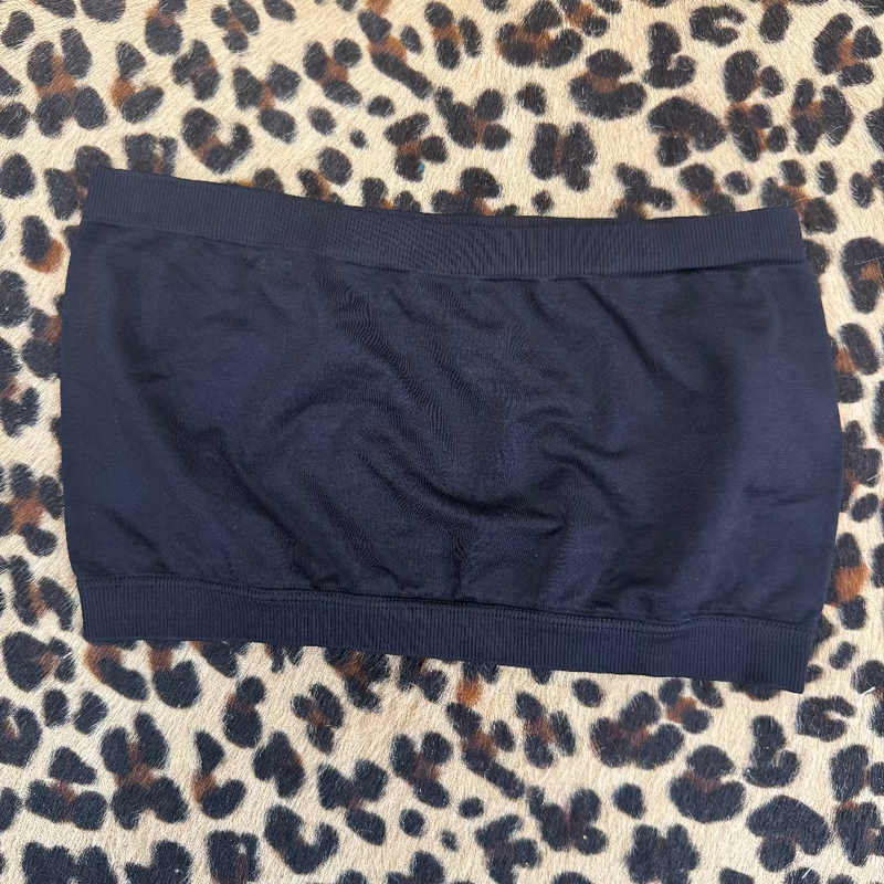 Black Seamless Tube Bra Top