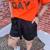 Black Silky with Tie Belt Shorts3