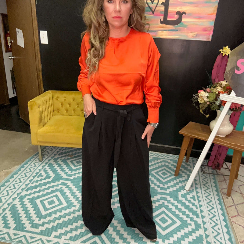 Black Slack Pants w/ Tie1