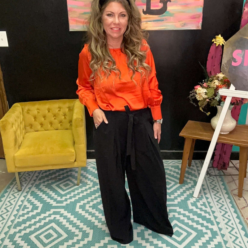 Black Slack Pants w/ Tie5