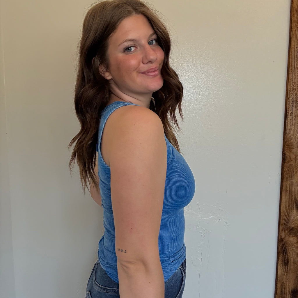 Blue Super Soft Tank Top1