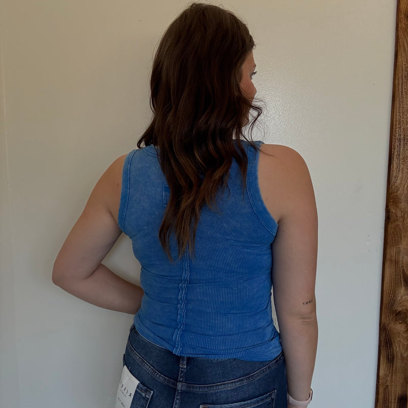 Blue Super Soft Tank Top2