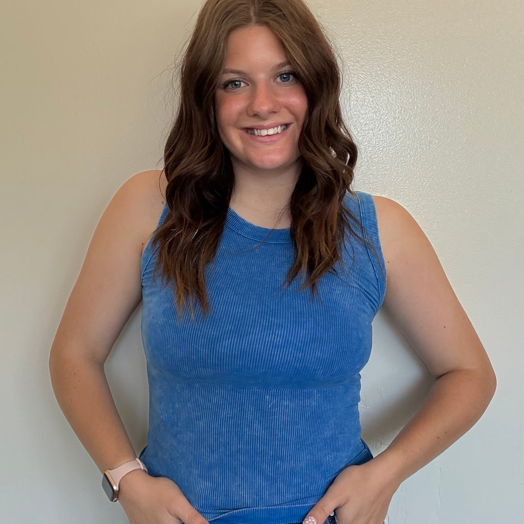 Blue Super Soft Tank Top