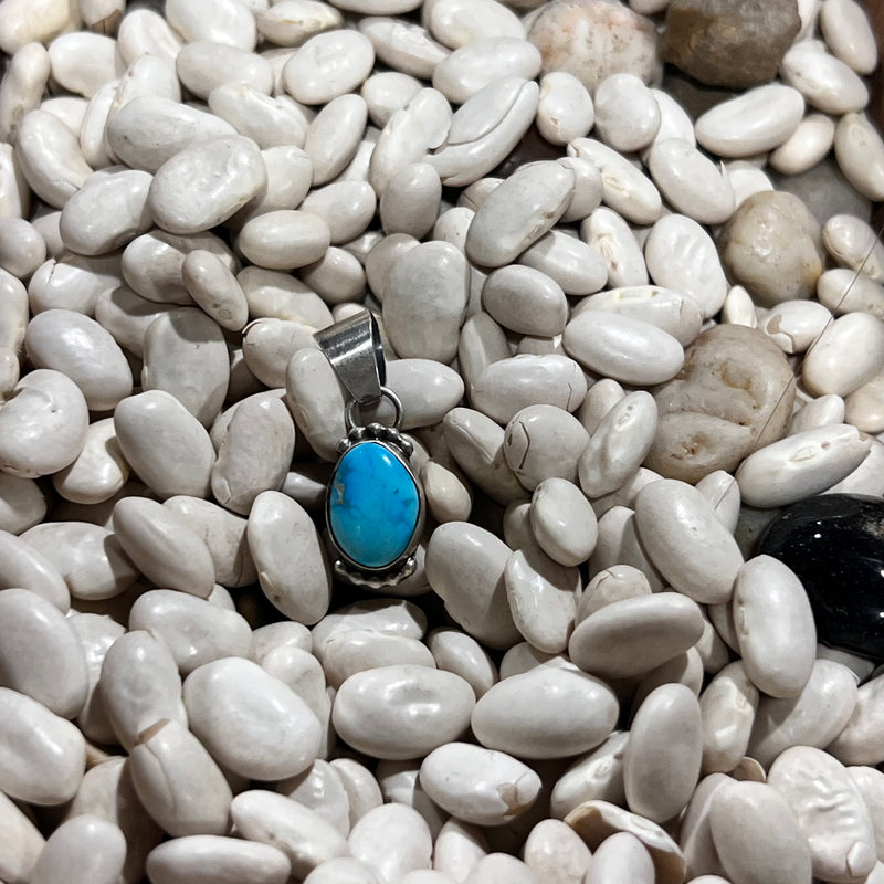 Little Turquoise Genuine Pendant for Necklace