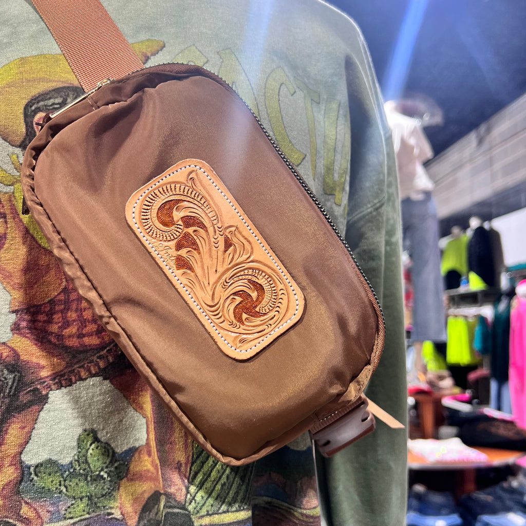 Brown Natural Aztec Bum Bag or Fanny Pack