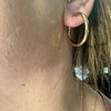 Thick Gold Hoop Post Fashion Earring