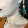 Hammered Gold Post Hoop Fashion Earring