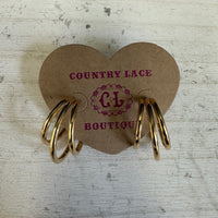 Gold hoop earrings