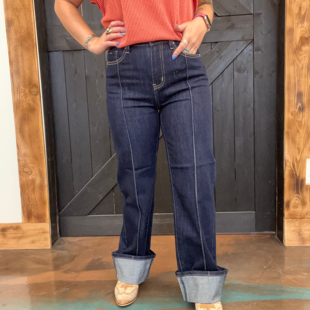 darkstraightpintuckjeans