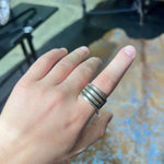 Unisex Thick Sterling Silver Genuine Ring