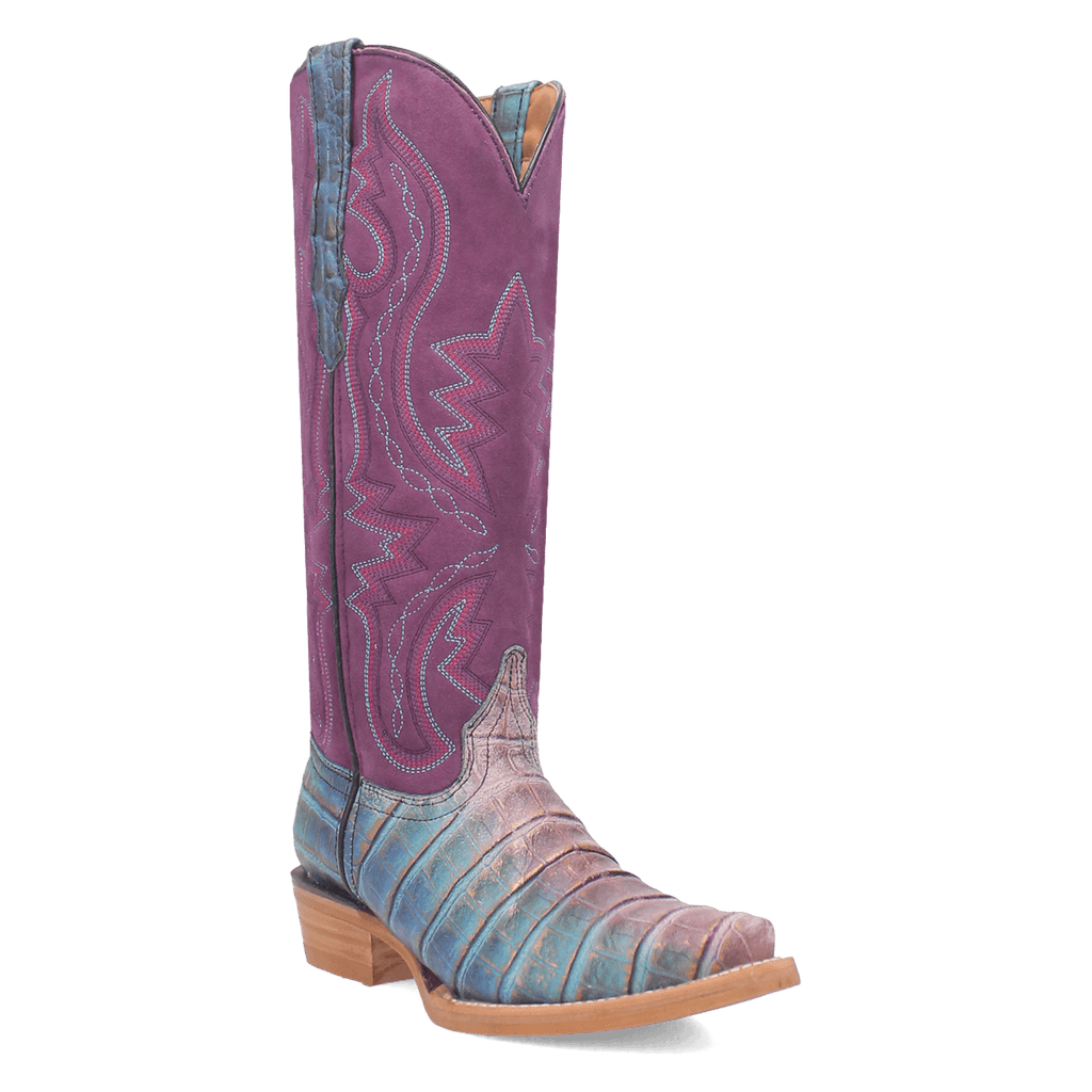 CATERINA LEATHER BOOT - PURPLE/BLUE Dingo Boo