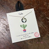 Dainty Cactus Silver Fashion Necklace