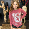 The University of Oklahoma Comfort Color Polka Dot Long Sleeve T-shirt