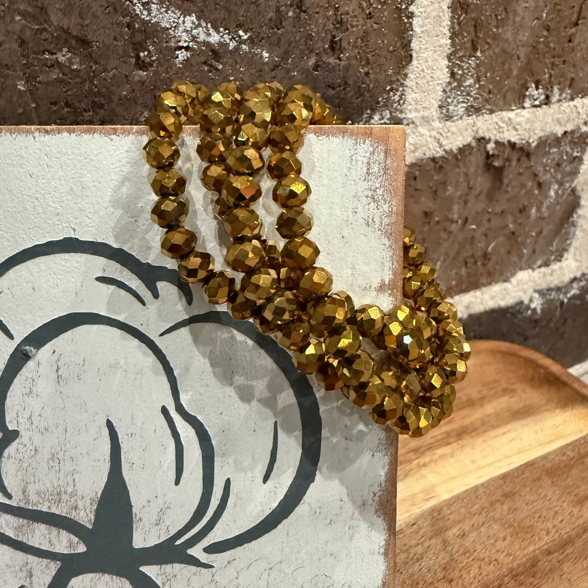 Gold beaded bracelet 