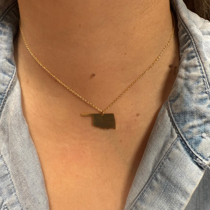 Oklahoma Gold Fashion Necklace