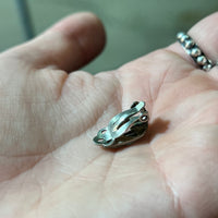 Vintage Turquoise Inlay Clip On Sterling Silver Earring