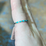 New Dainty Turquoise Inlay Genuine Ring