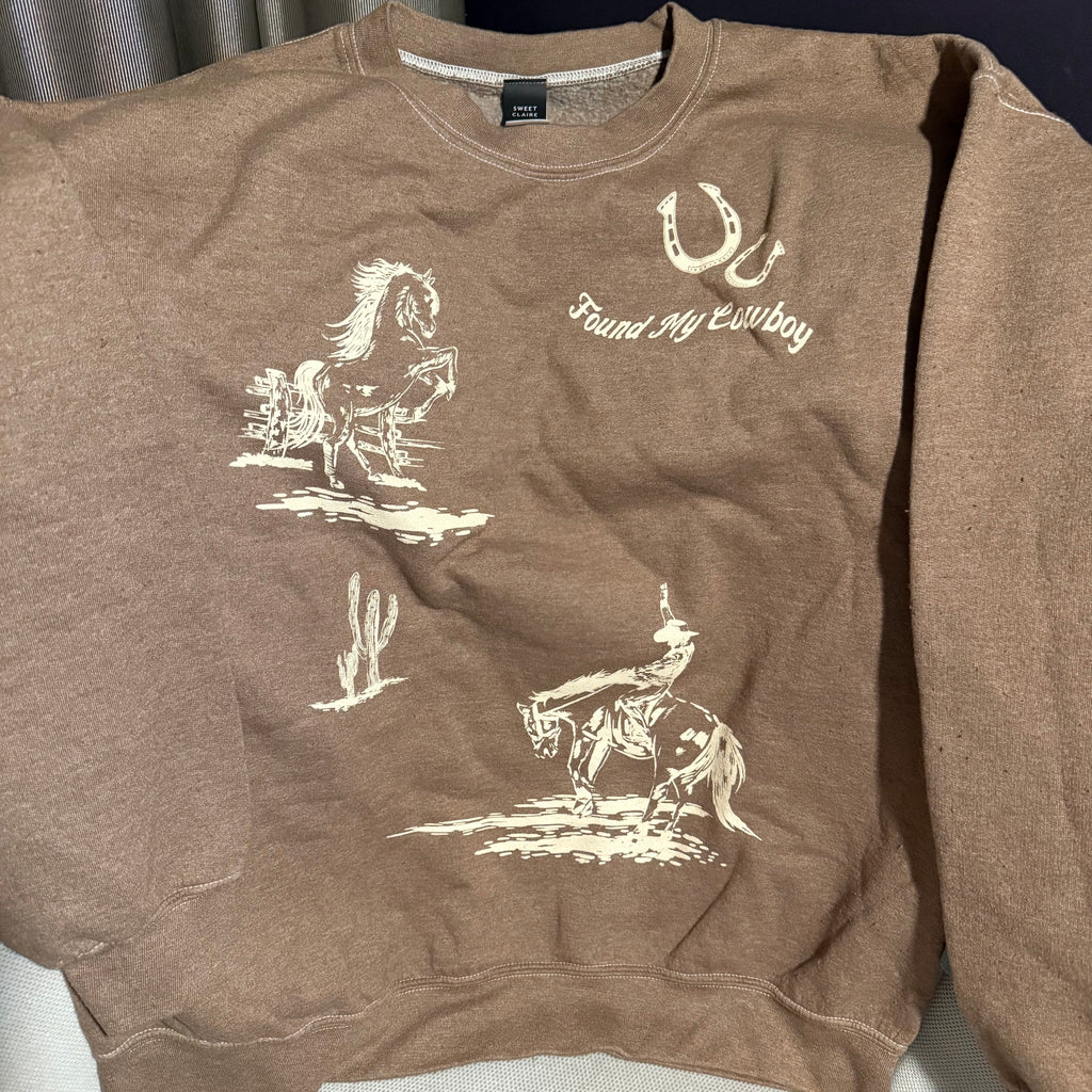 Brown Found My Cowboy Sweatshirt