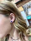 Blue Lapis Tear Drop Stud Genuine Earring