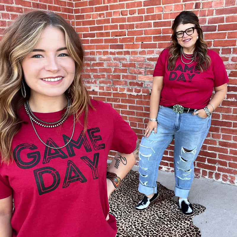 Crimson Game Day Crew Neck T-shirt1