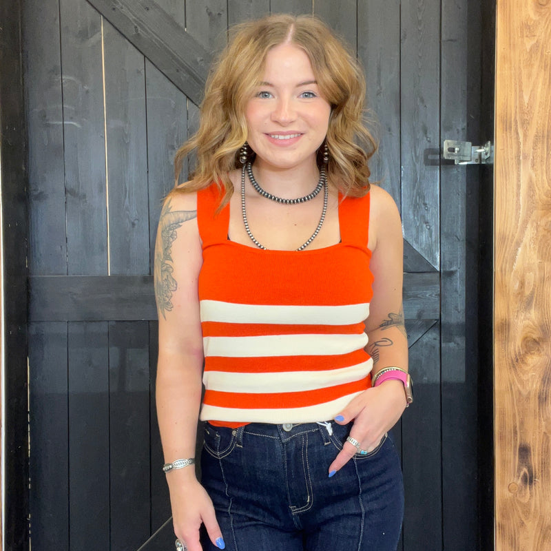 orangeandwhitetanksquareneck
