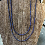 18 inch Full Lapis Heishe Genuine Necklace