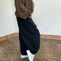 Gangster Black Elastic Waist Joggers