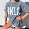 OKLA Graphite Heather Grey Crew Neck T-shirt