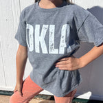 OKLA Graphite Heather Grey Crew Neck T-shirt