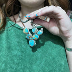 Turquoise Cactus Genuine Necklace Pendant