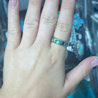 Spider Opal Inlay Sterling Silver Ring