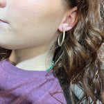 Thick Gold Hoop Post Fashion Earring