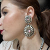 Double Concho W/ Pink Conch Post Genuine Earring