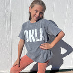 OKLA Graphite Heather Grey Crew Neck T-shirt