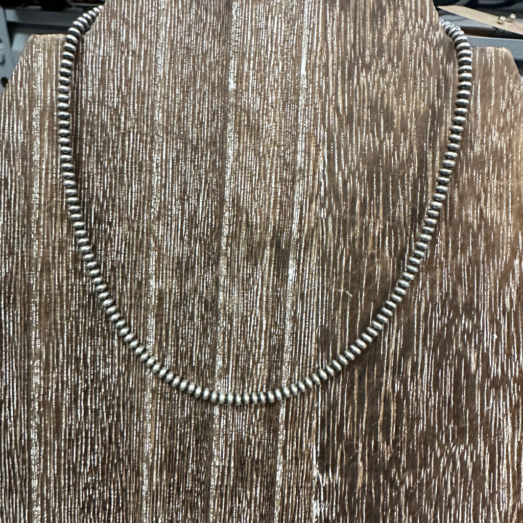 14 inch 3mm Navajo Saucer Genuine Necklace