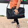 Black Acidwash Rainbow Duffle Bag