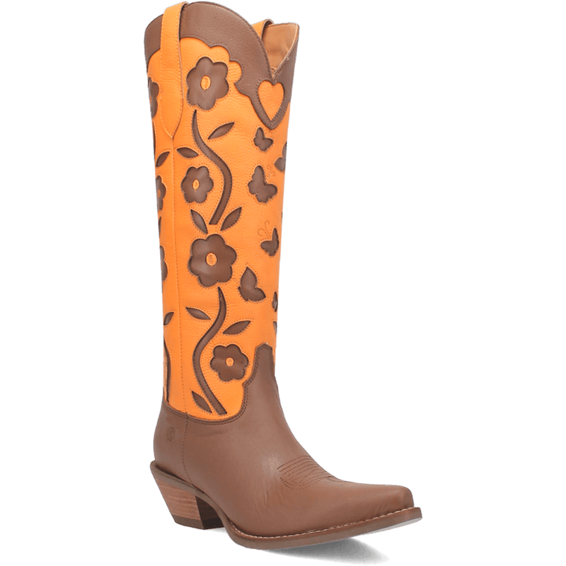 GOODNESS GRACIOUS LEATHER BOOT - BROWN/ORANGE Dingo Boot (DS)