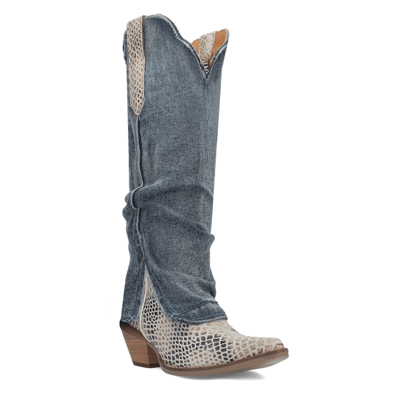 SHABBY LEATHER BOOT - BLUE/BLUE Dingo Boot (DS) ****