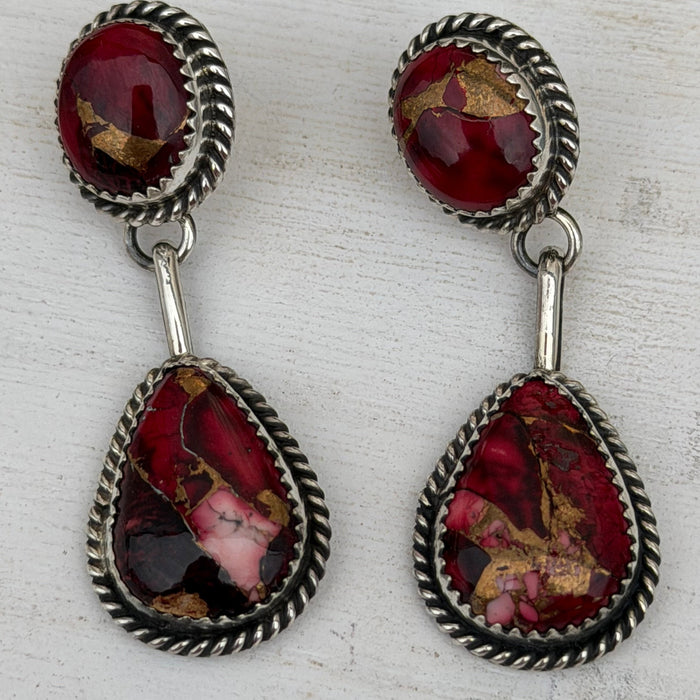 Dahlia Rose Post Dangle Genuine Sterling Silver Earring