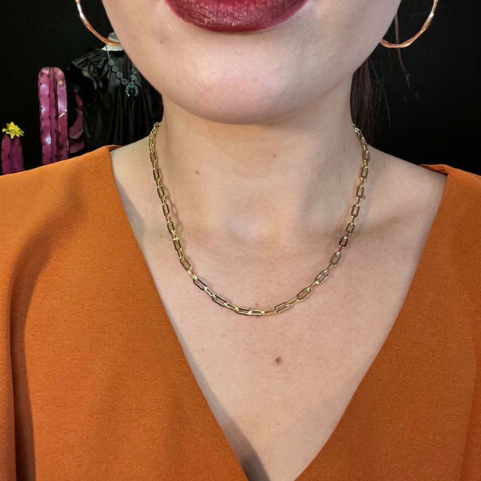 Dainty Link Chain Gold Fashion Necklace.