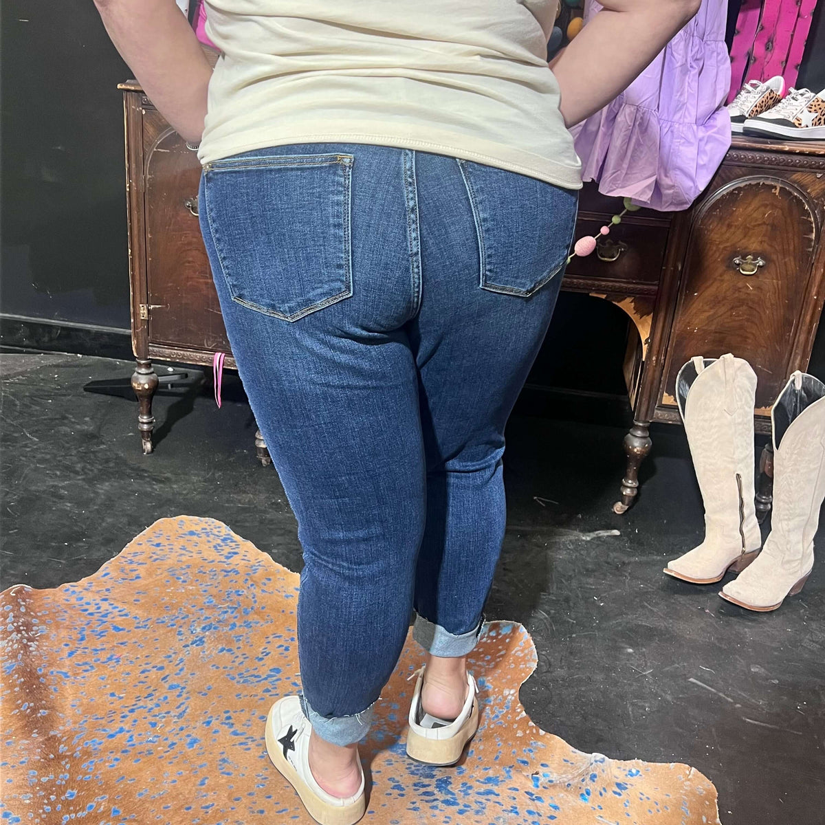 Dark Judy Blue Skinny Jeans8