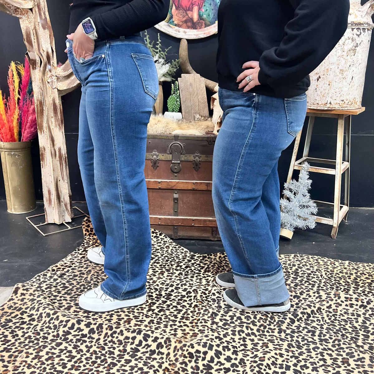 Dark Risen Trouser Leg Jeans 5
