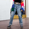 Distressed Knee Straight Daze Jeans / size 2755