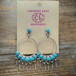 Dream Catcher Turquoise Genuine Earring