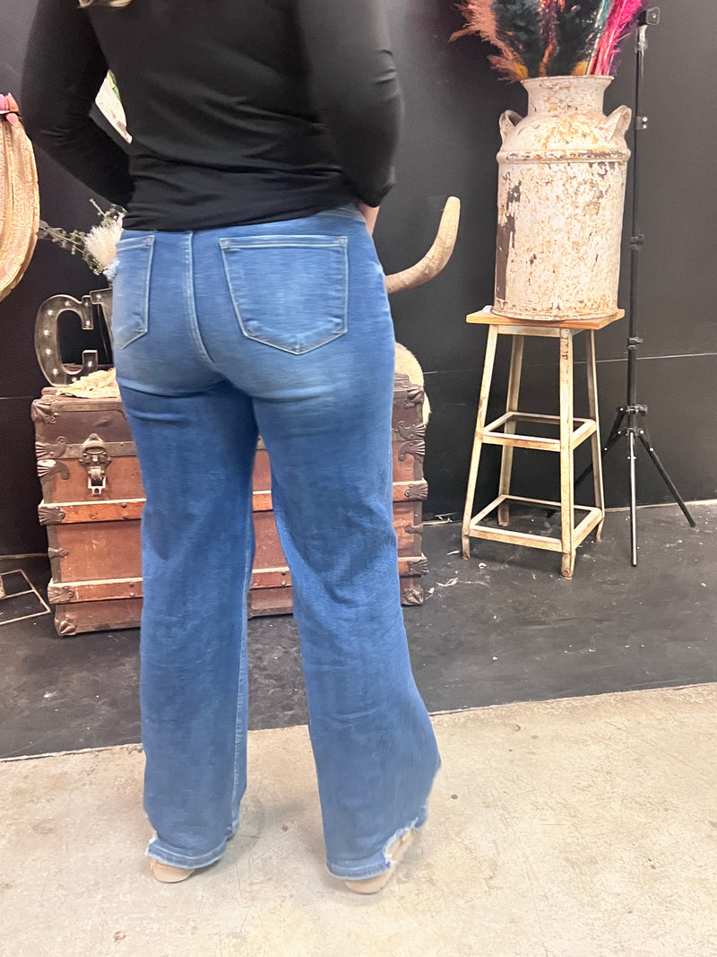 Dark Risen Trouser with Holes Leg Jeans
